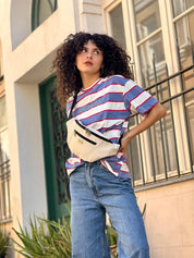 פאוץ' רוני גדול שמנת קנבס