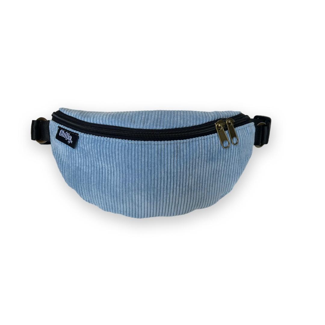 "Helga" Light Blue Corduroy Fanny Pack