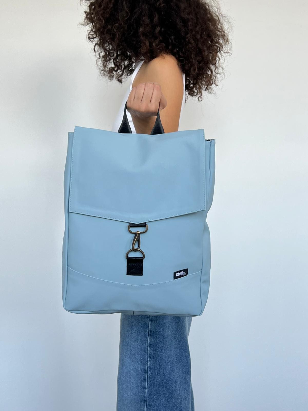 Pastel Light Blue Medium Students Backpack