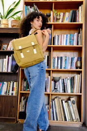 תיק גב Unicorn חרדל קנבס