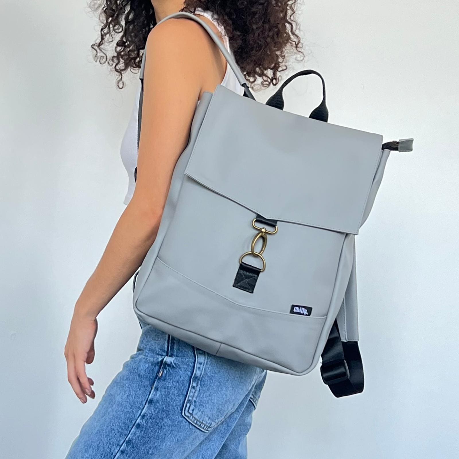 Light Gray Medium Students Backpack