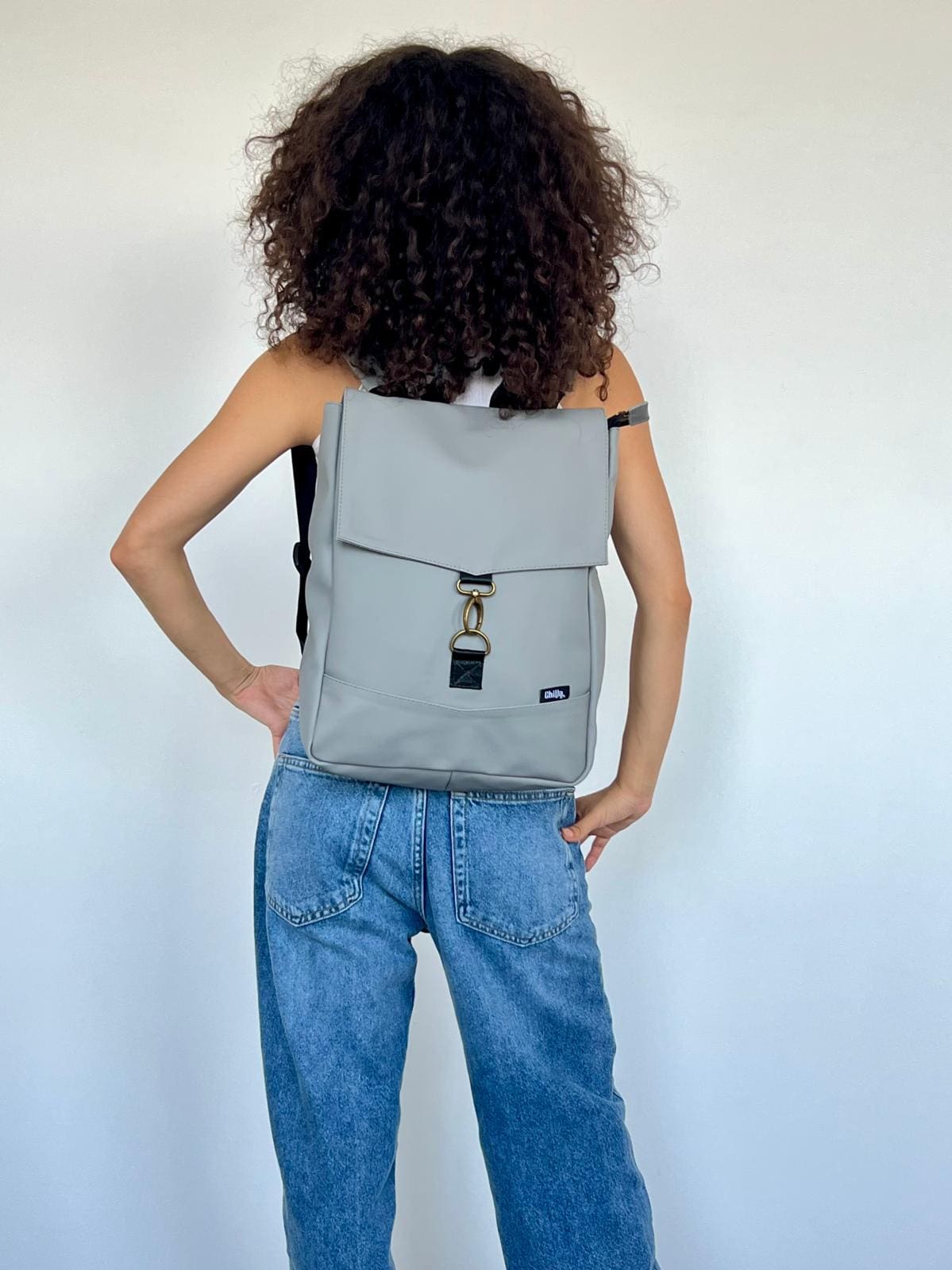 Light Gray Medium Students Backpack