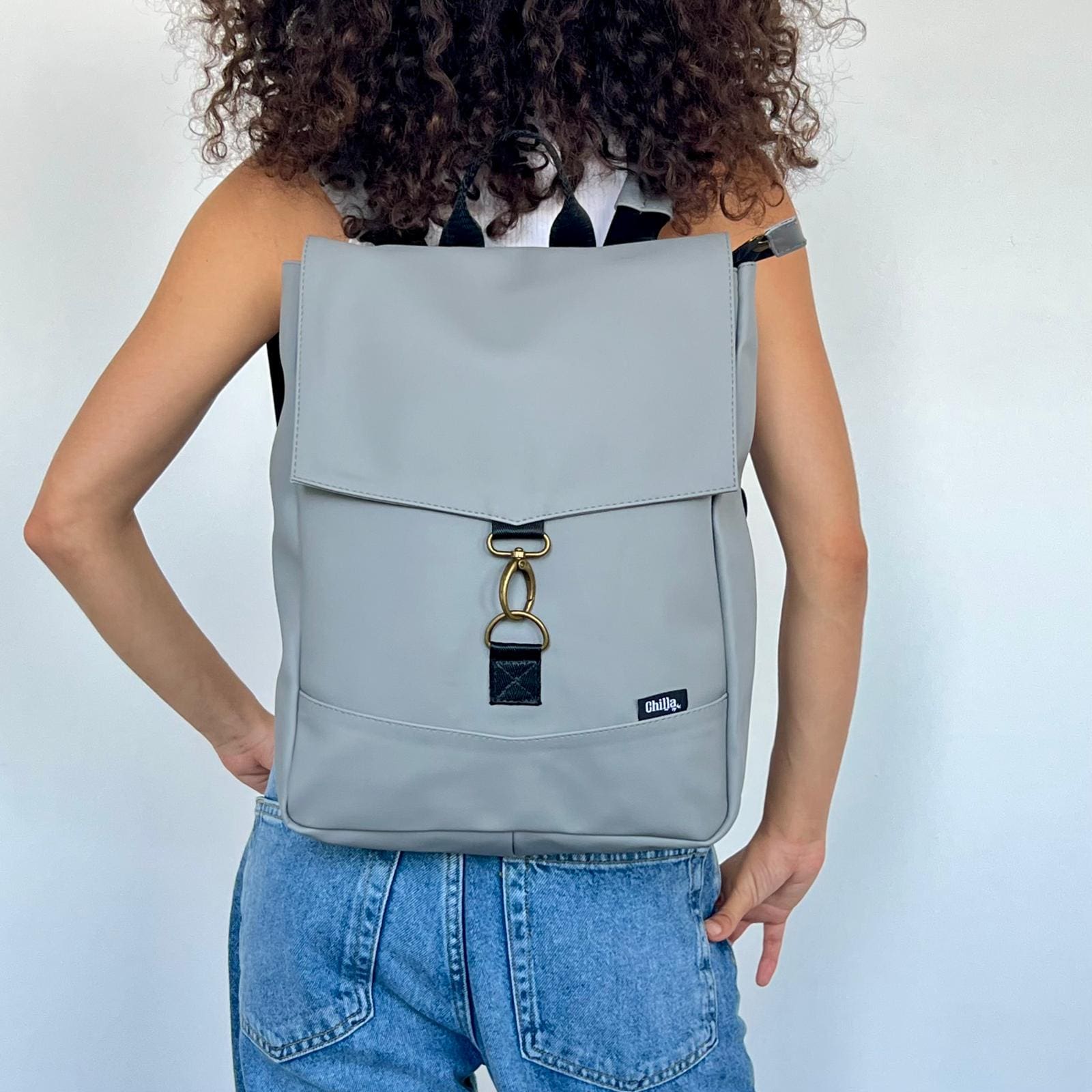 Light Gray Medium Students Backpack