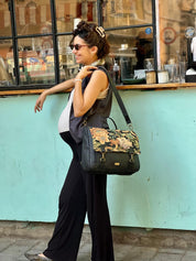 תיק גב/צד Jaffa גדול וינטייג' Flowery