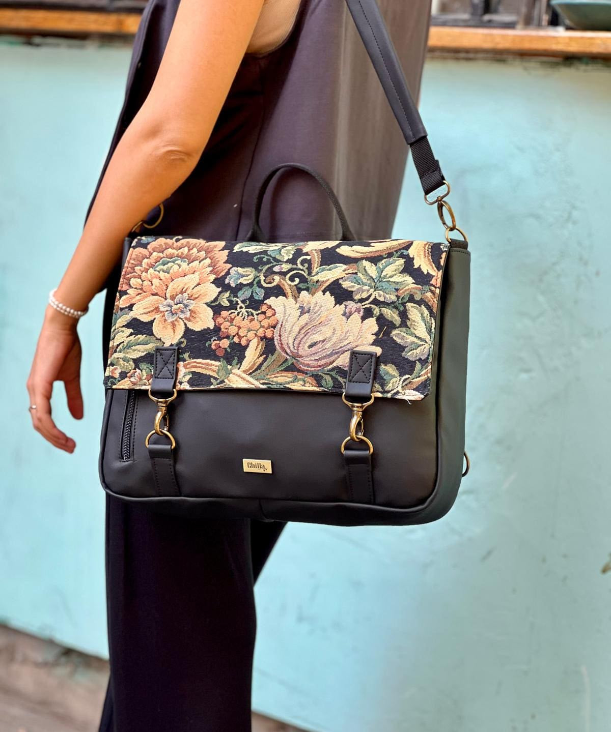 צד Jaffa גדול וינטייג' Flowery