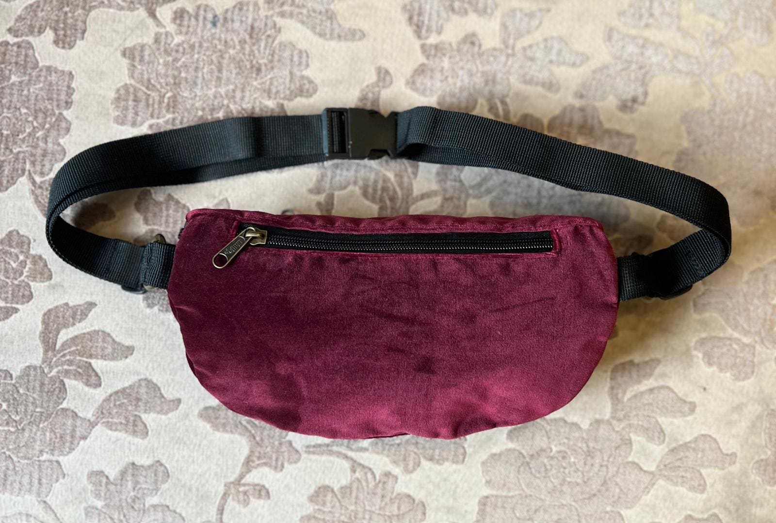 Burgundy Velvet Helga Fanny Pack