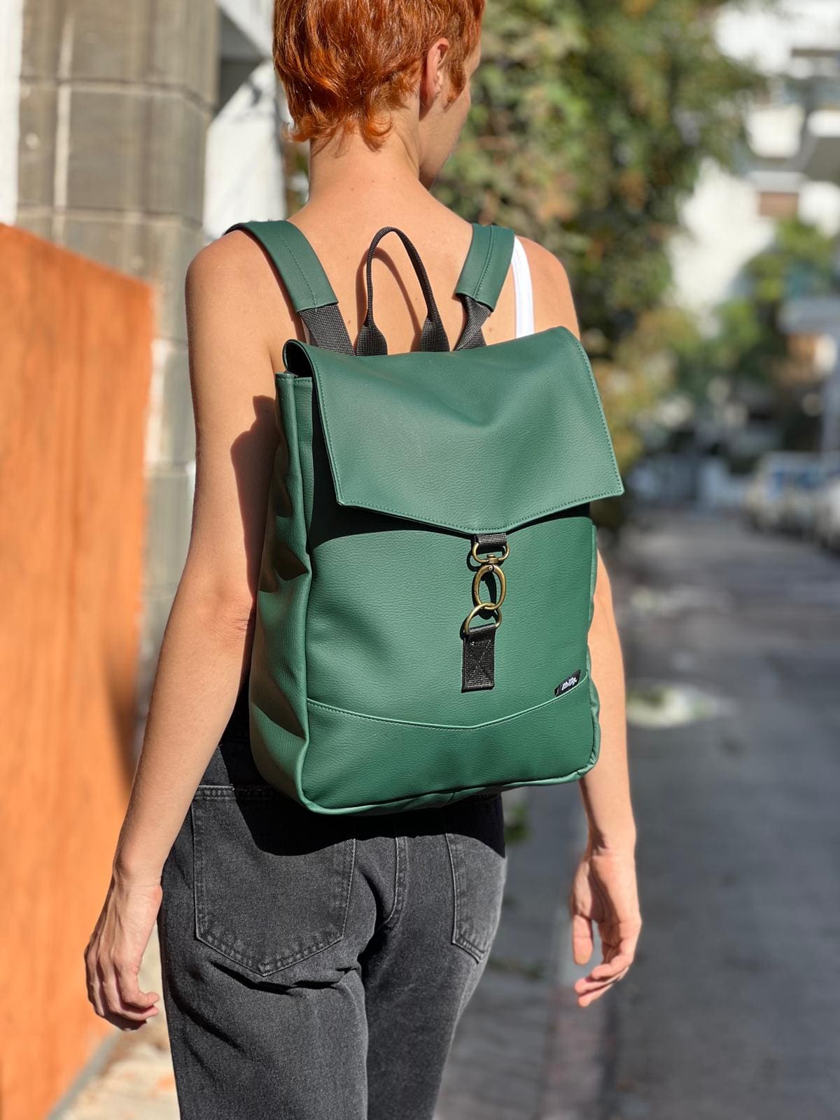 Green Emmanuela Medium Students Backpack