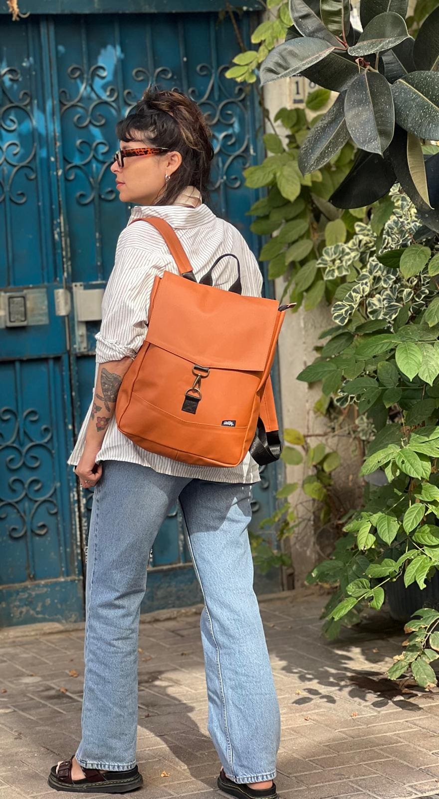 Terracotta Orange Medium Students Backpack