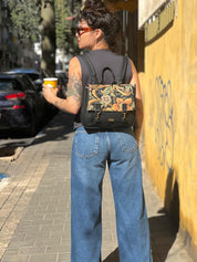 תיק גב/צד Jaffa וינטייג' פרחוני