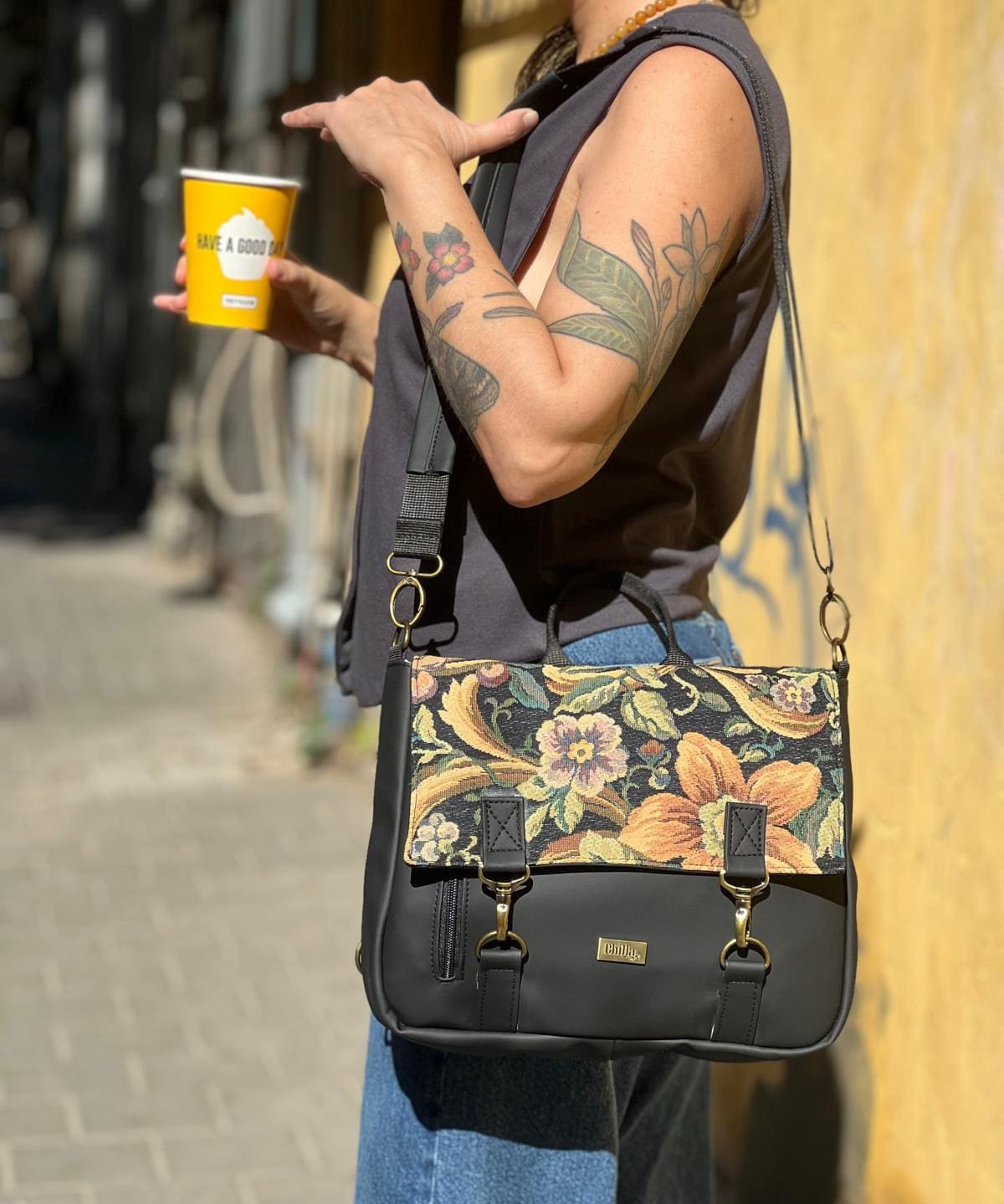 צד Jaffa וינטייג' פרחוני