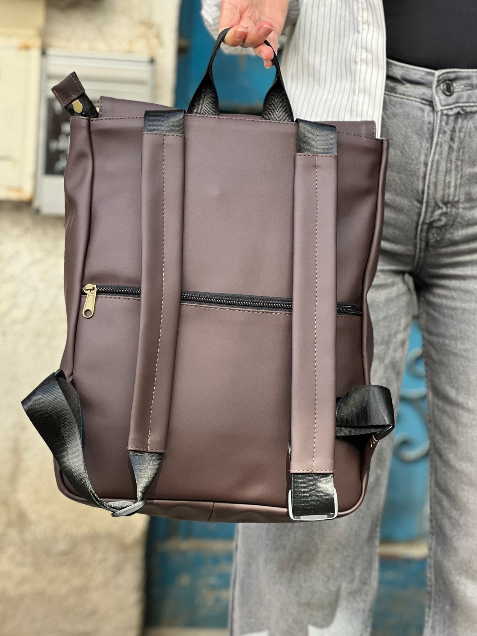 Medium Chocolate Brown Students Backpack