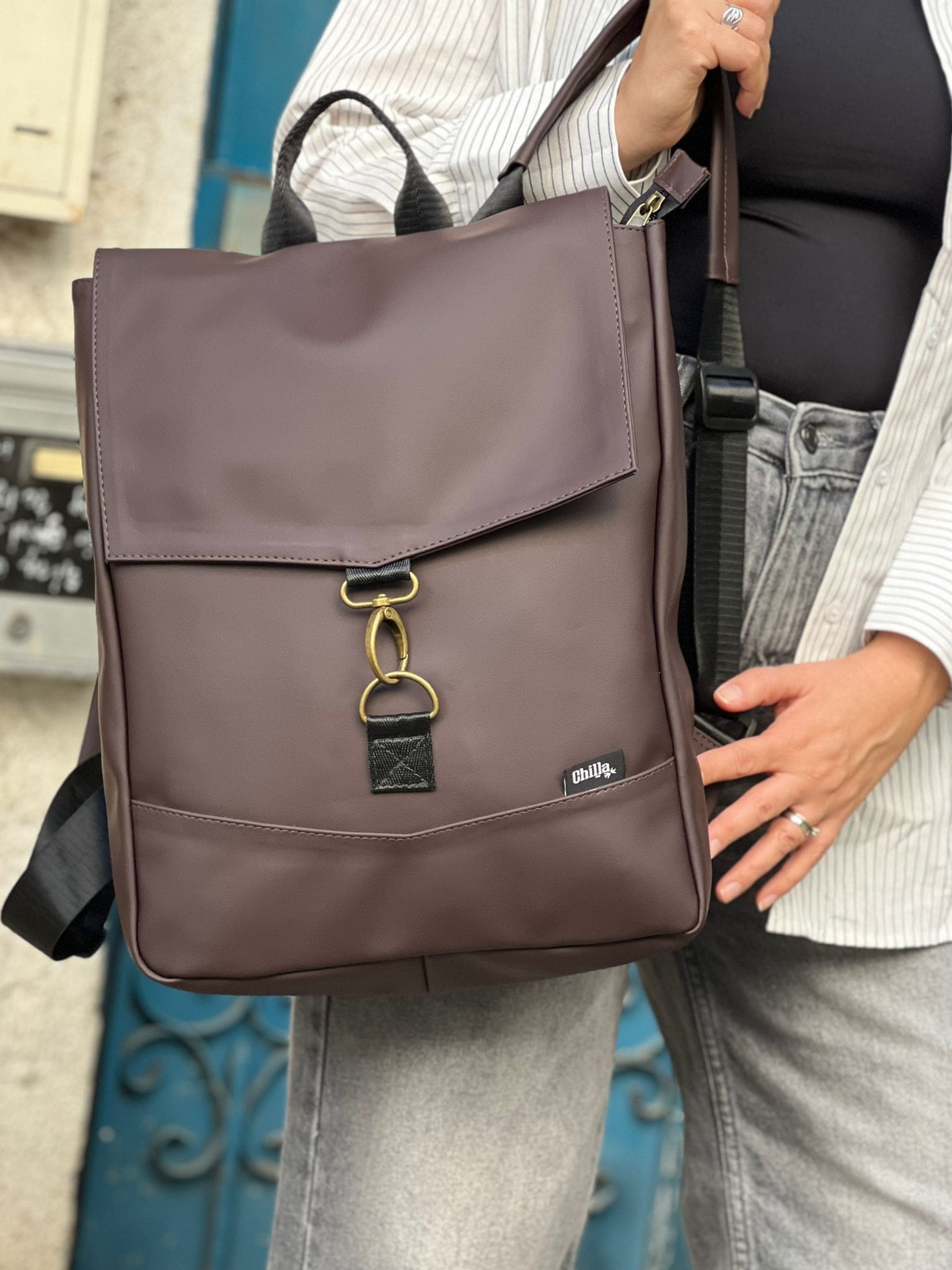 Medium Chocolate Brown Students Backpack