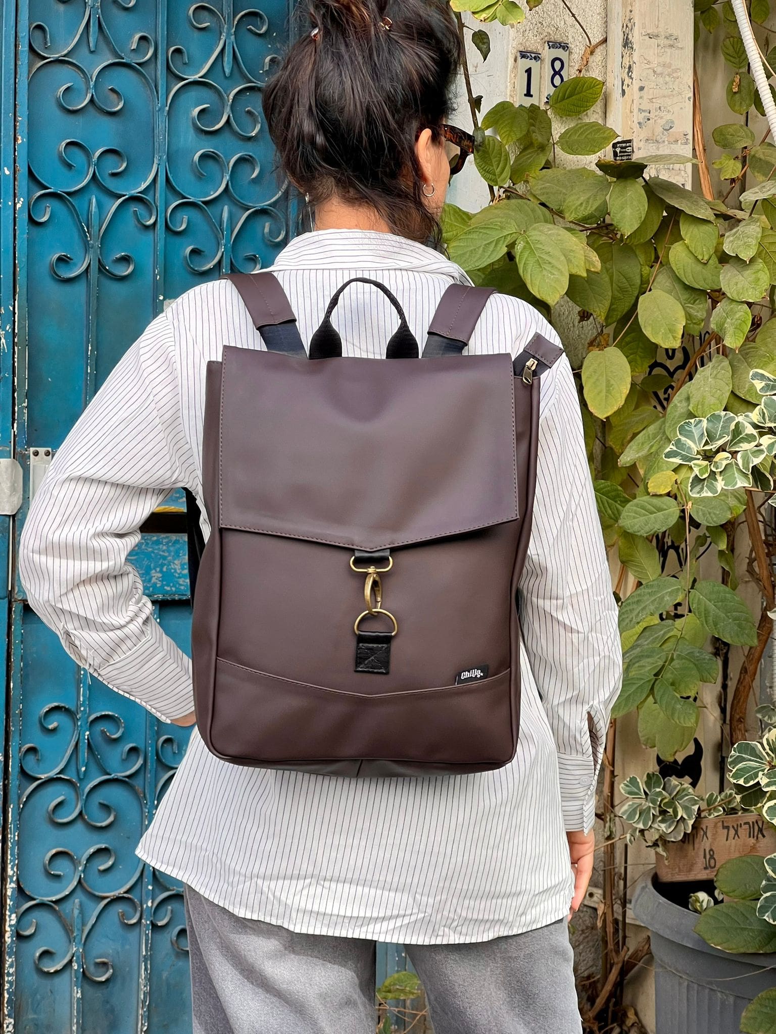 Medium Chocolate Brown Students Backpack