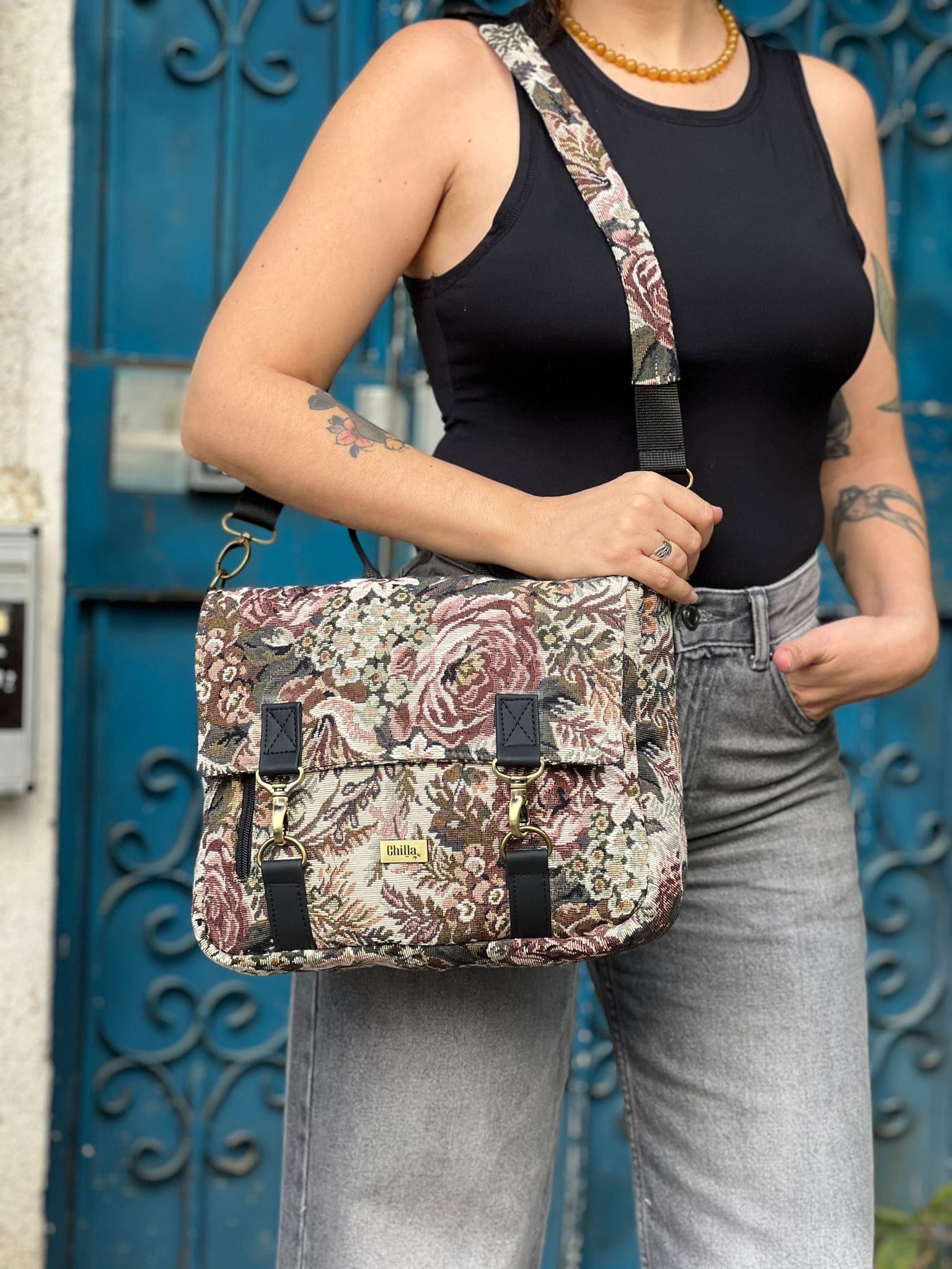 Nostalgic Floral Jaffa Backpack/Side Bag