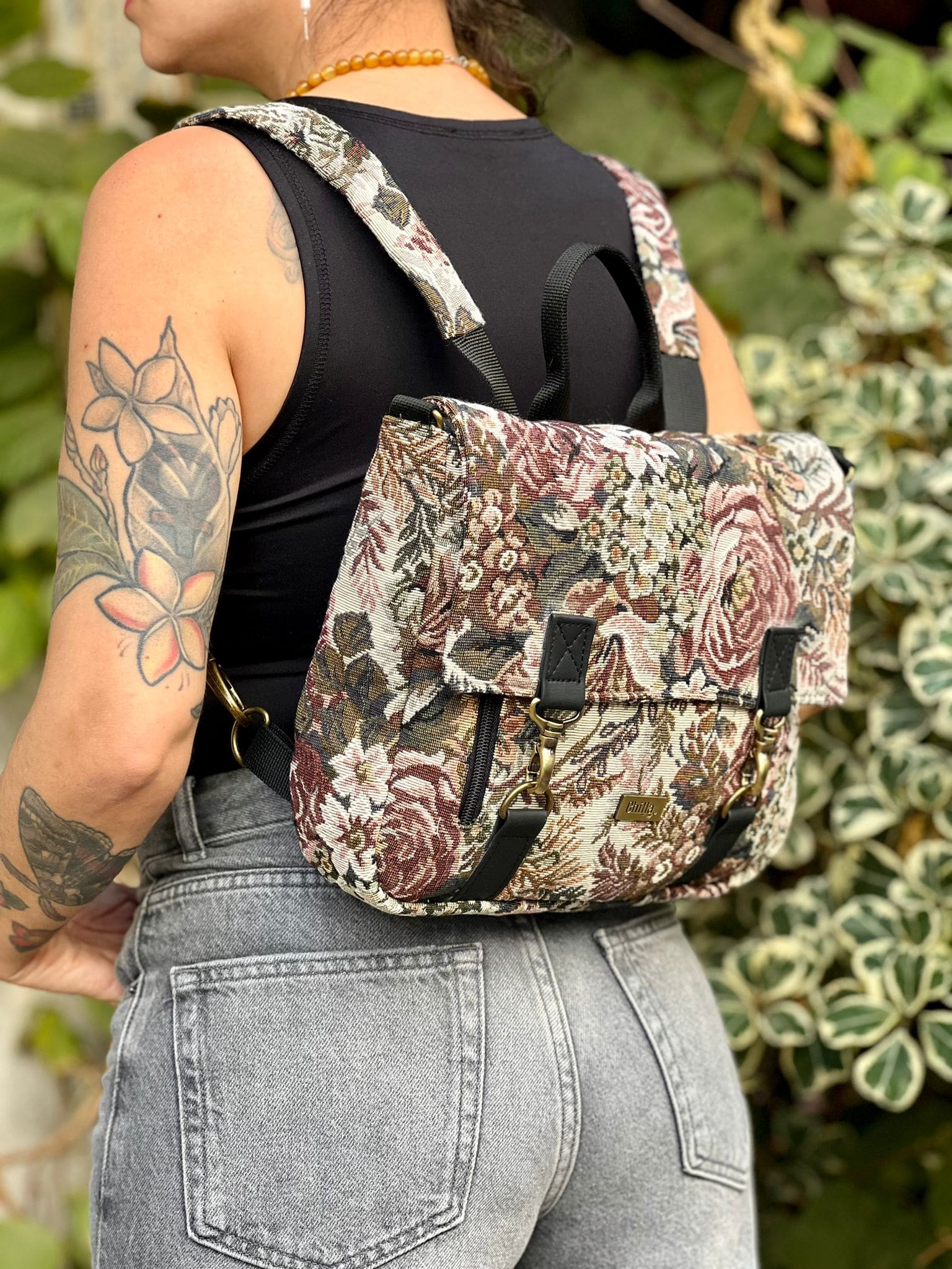 Nostalgic Floral Jaffa Backpack/Side Bag