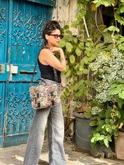 תיק גב/צד Jaffa פרחוני נוסטלגי