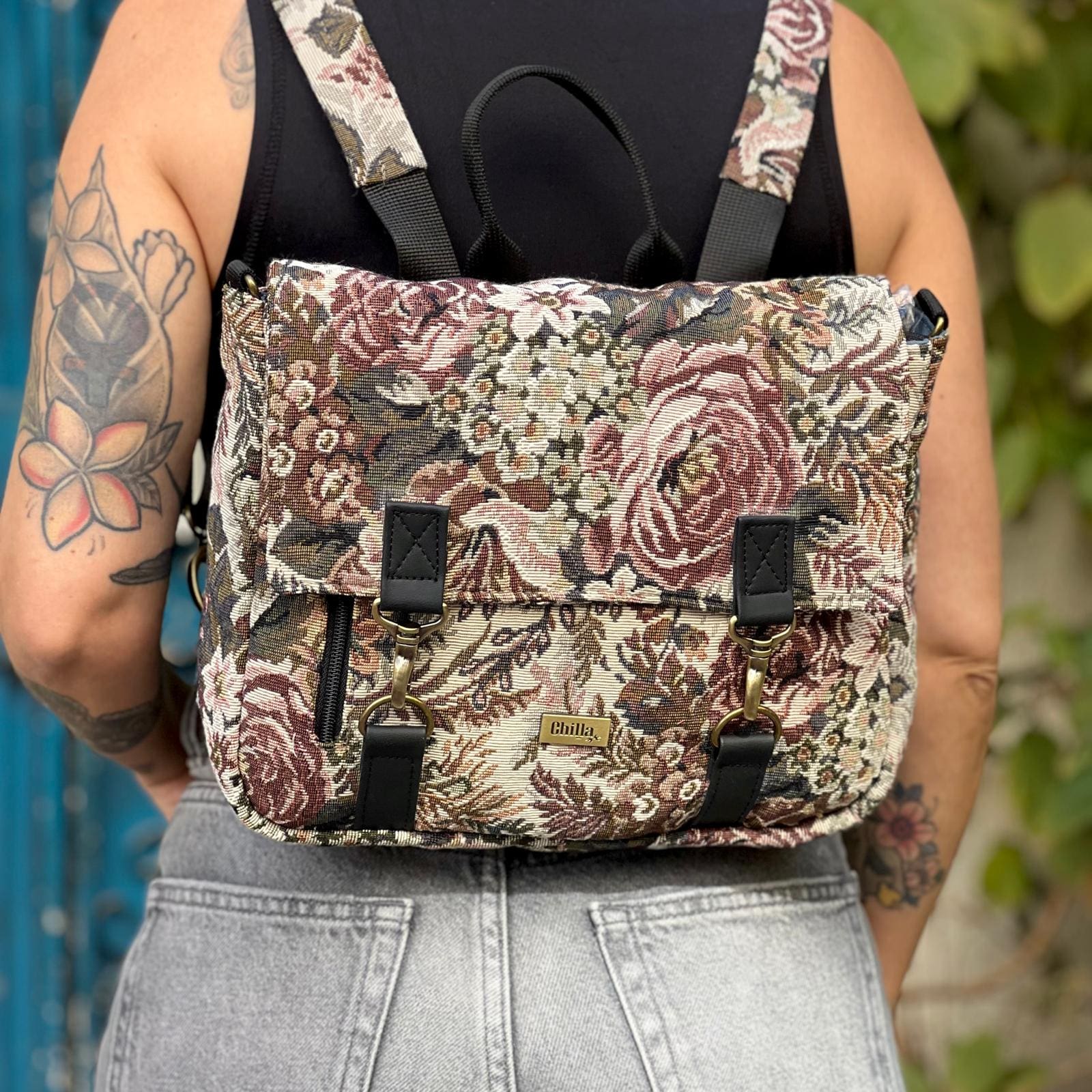 Nostalgic Floral Jaffa Backpack/Side Bag