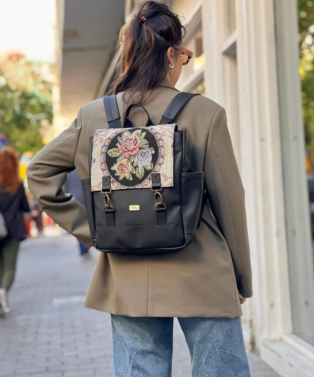 תיק גב מיני Unicorn פרחוני