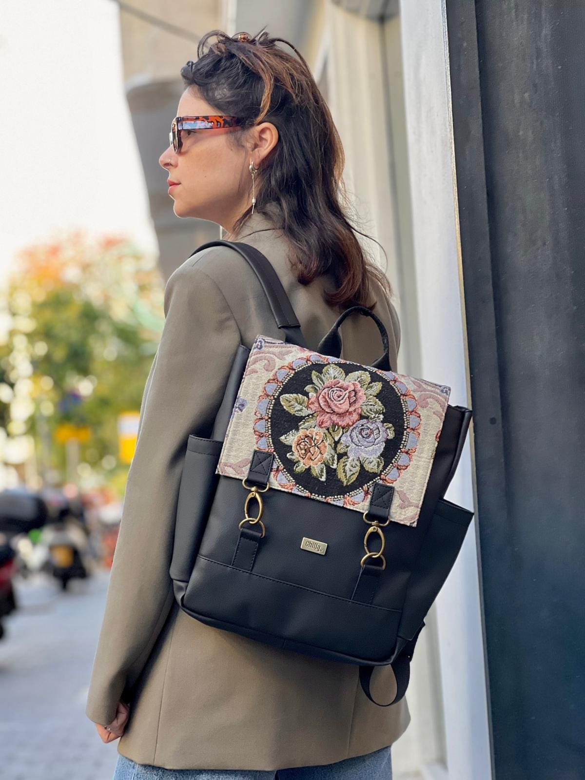 תיק גב מיני Unicorn פרחוני