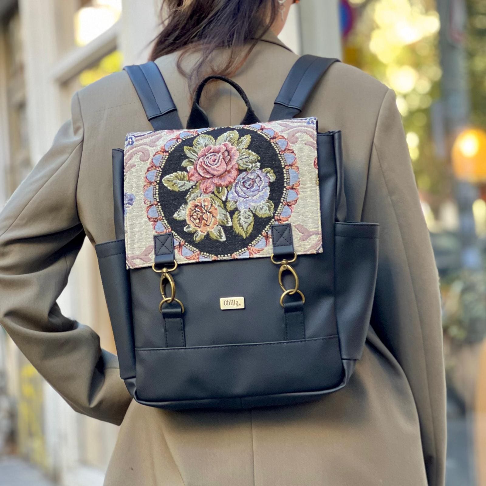 תיק גב מיני Unicorn פרחוני