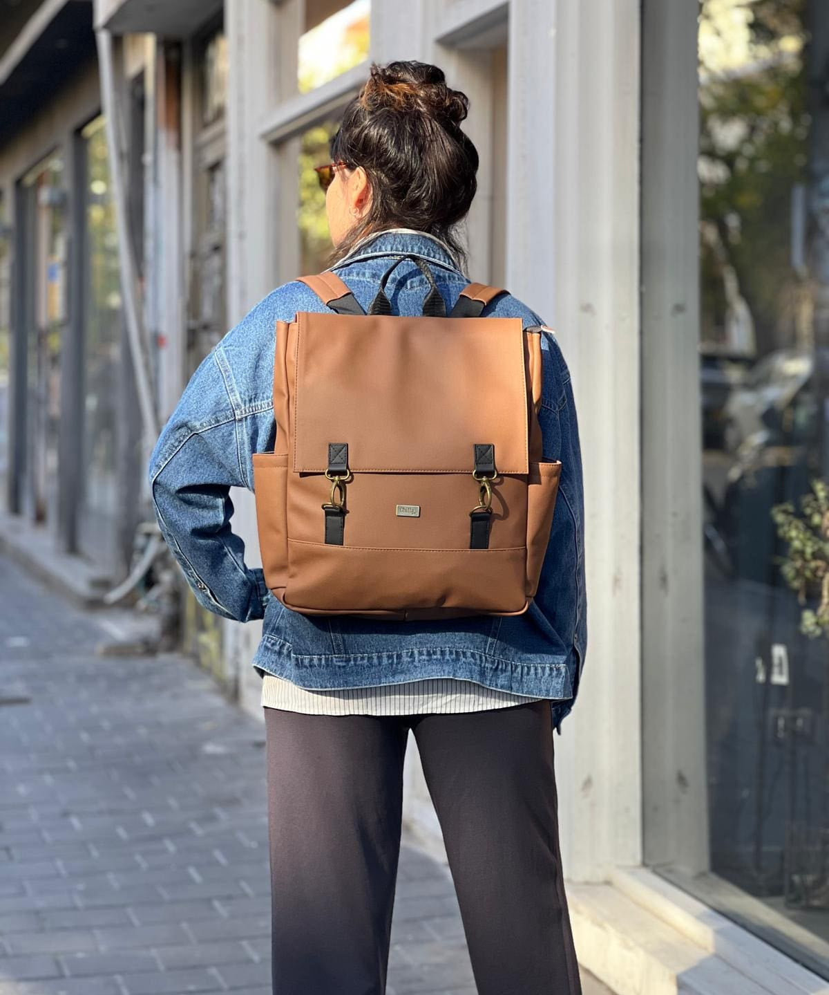 תיק גב Unicorn גדול קאמל