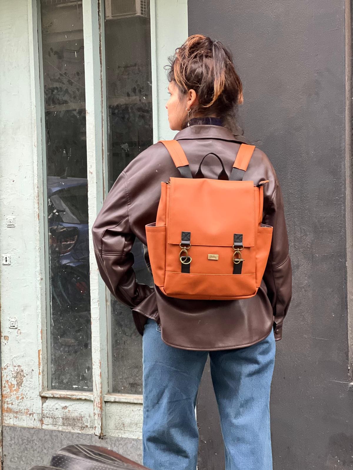 תיק גב מיני Unicorn כתום חמרה