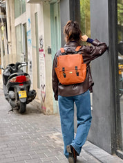 תיק גב מיני Unicorn כתום חמרה