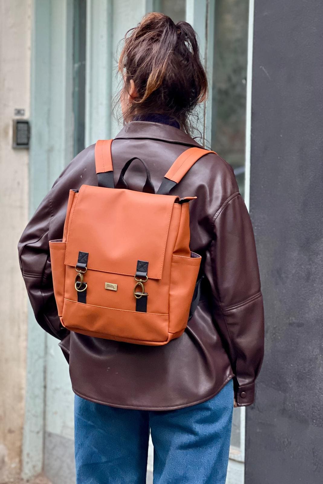 תיק גב מיני Unicorn כתום חמרה