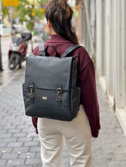 תיק גב Unicorn גדול שחור דמוי עור