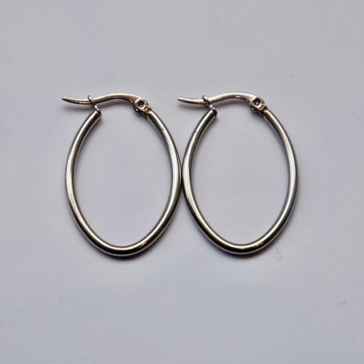 עגילי אליפסה קלאסיים