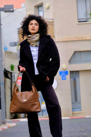 תיק צד Renée חום-קאמל