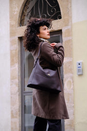 תיק צד Renée חום שוקולד