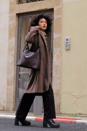 תיק צד Renée חום שוקולד