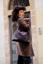 תיק צד Renée חום שוקולד