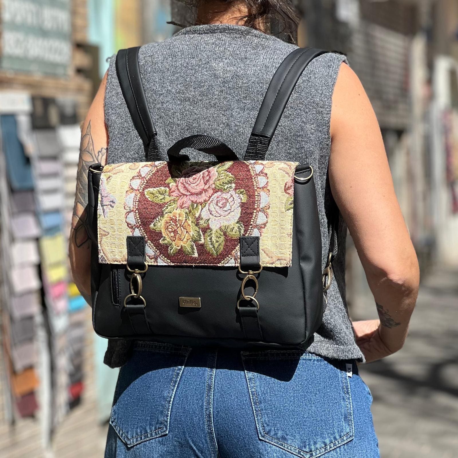 תיק גב/צד Jaffa קטן נוסטלגי