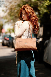 תיק כתף Lou'iz חום בהיר