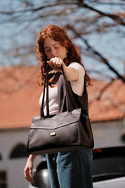 תיק כתף Lou'iz חום שוקולד