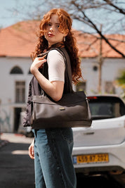 תיק כתף Lou'iz חום שוקולד