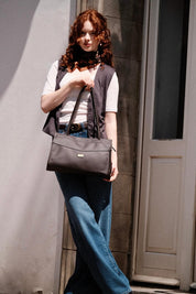 תיק כתף Lou'iz חום שוקולד