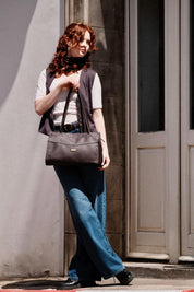 תיק כתף Lou'iz חום שוקולד