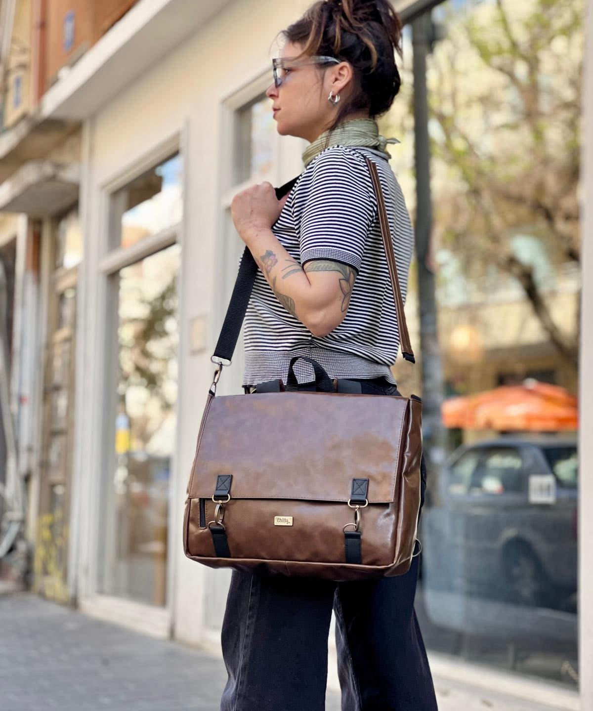 צד Jaffa גדול חום מבריק