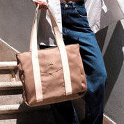 תיק צד גדול ללימודים NOKO חום בהיר קנבס