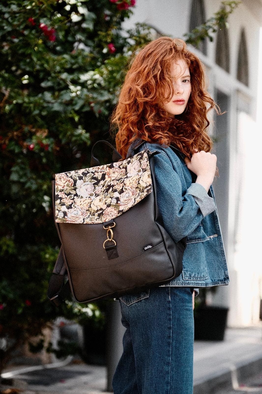 תיק גב סטודנטס גדול Flowery