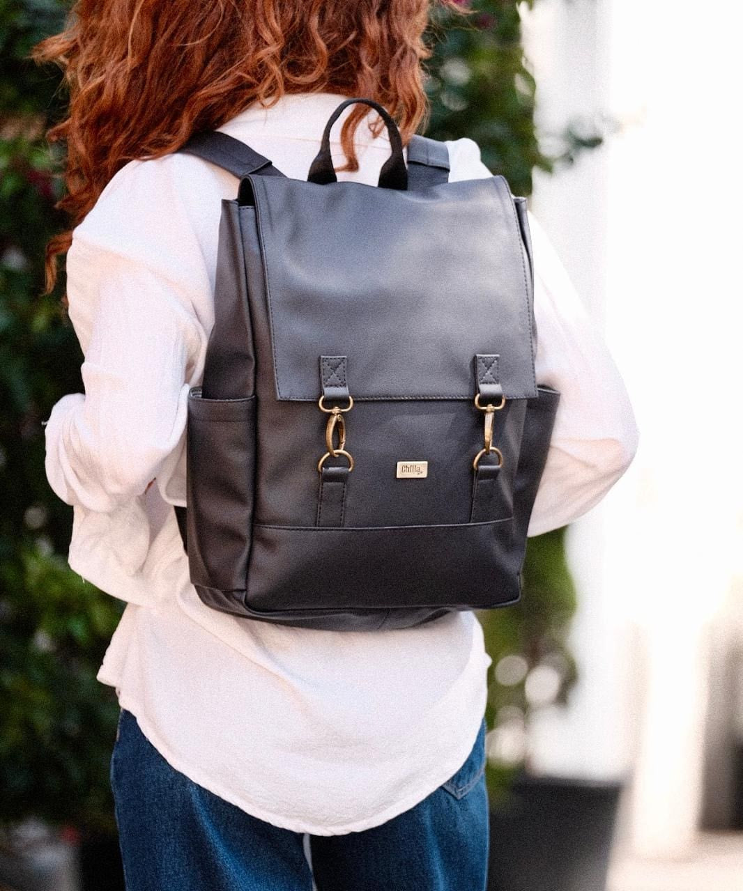 תיק גב Unicorn שחור דמוי עור