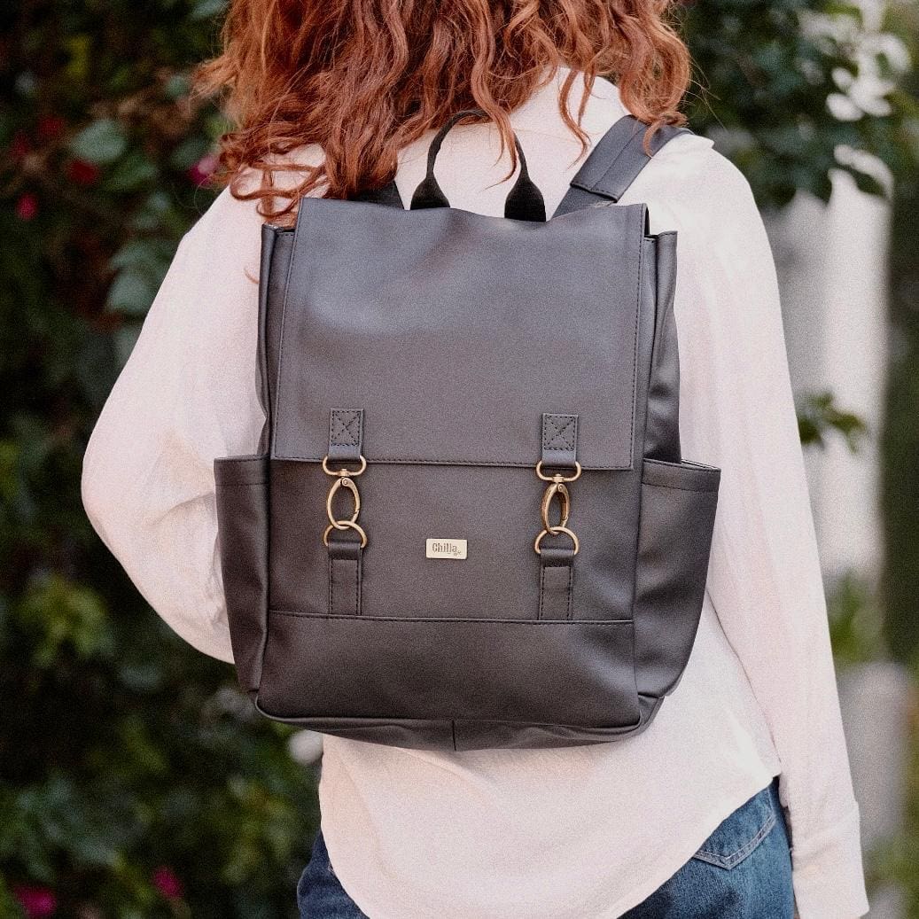 תיק גב Unicorn שחור דמוי עור