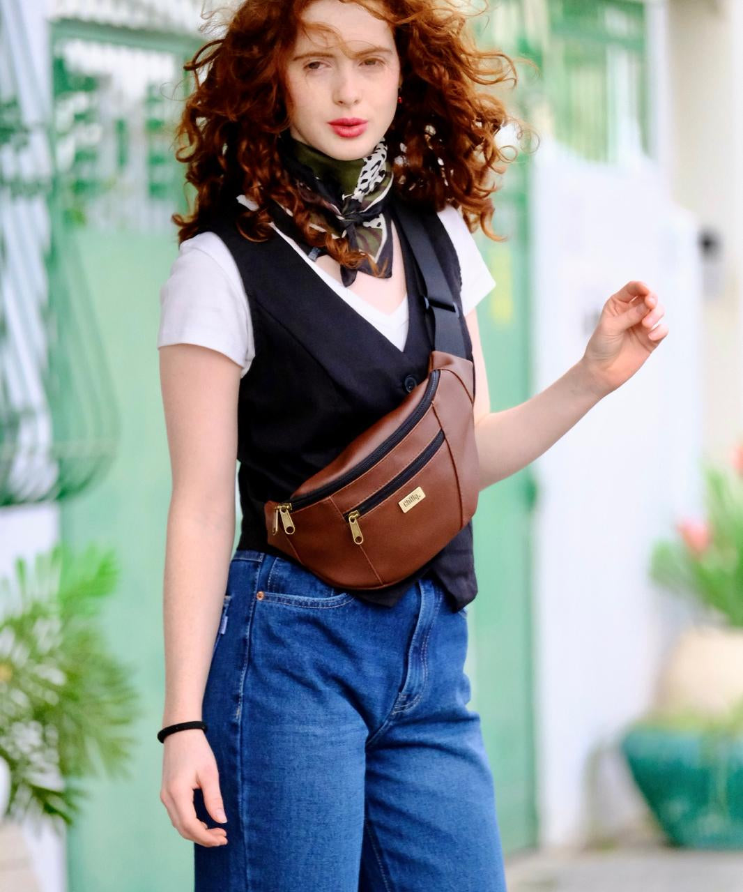 פאוץ' רוני גדול חום אדמה