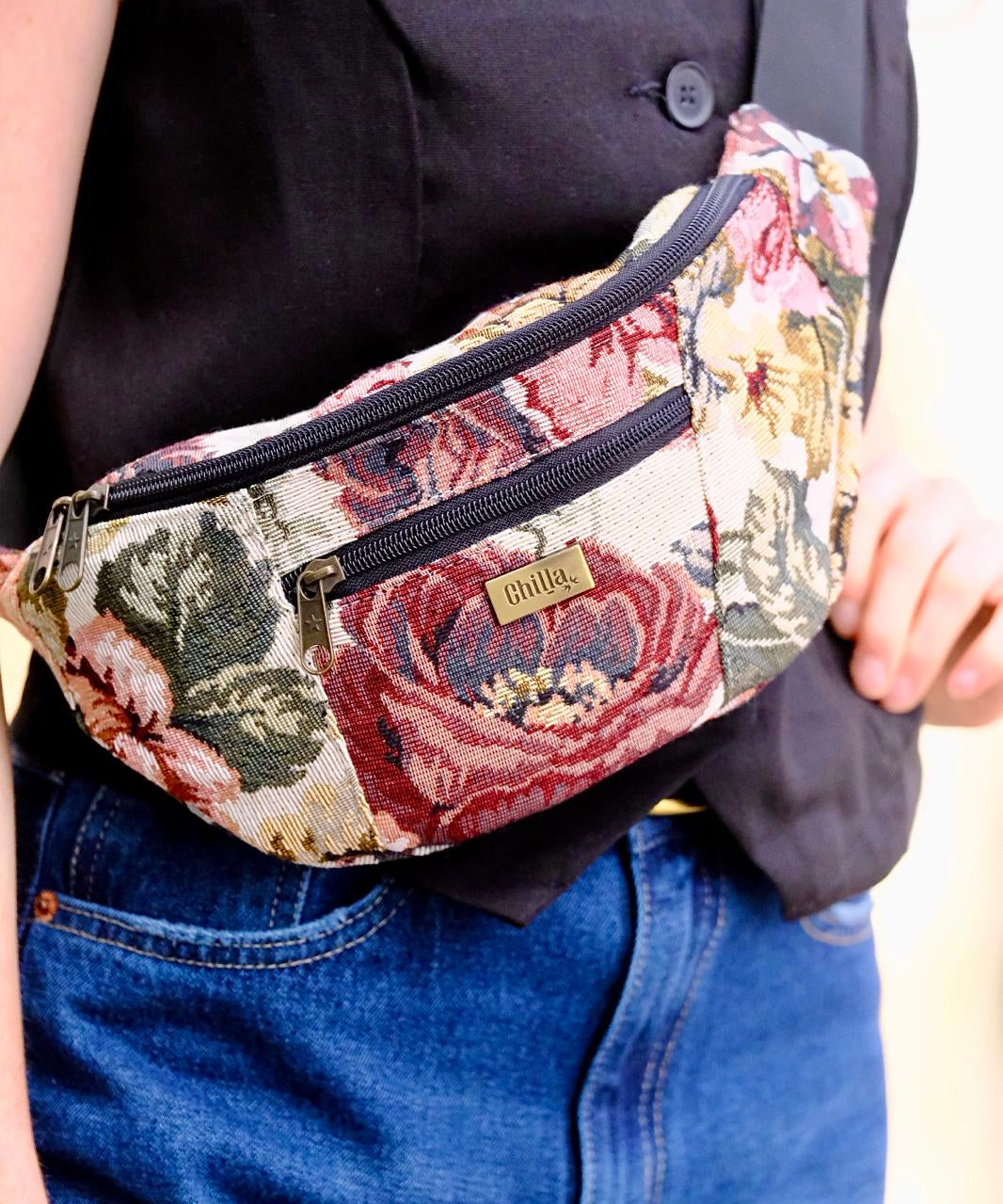 פאוץ' רוני גדול וינטייג' Rose