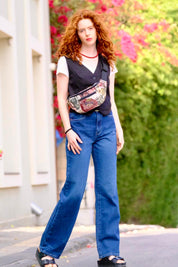 פאוץ' רוני גדול וינטייג' Rose