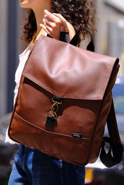 תיק גב סטודנטס גדול חום אדמה