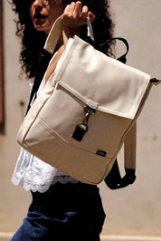 תיק סטודנטס בינוני שמנת